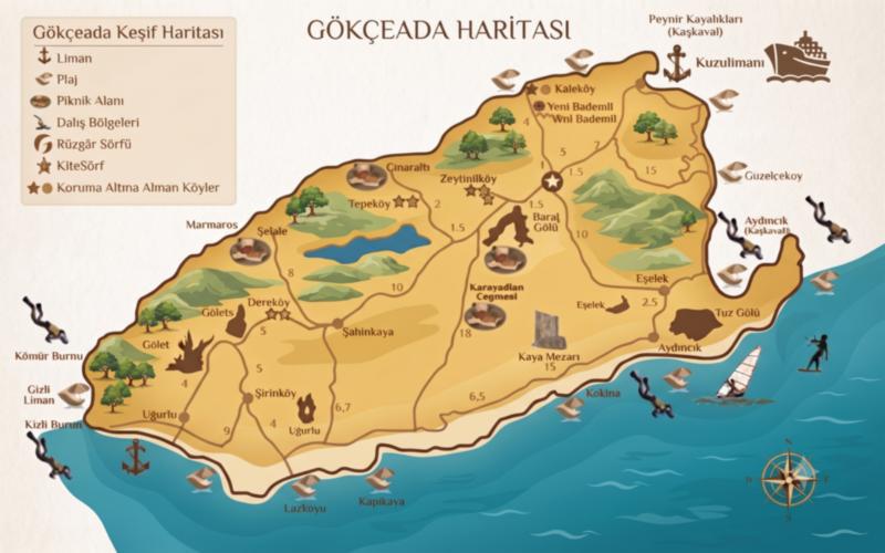 Gökçeada Keşif Haritası